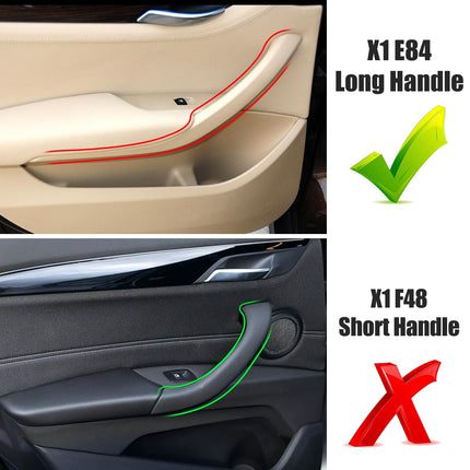 For BMW X1 Door Handle Cover Replacement for X1 E84 2008-2015, 4PCS Driver & Passenger Side Interior Door Grab Handle Trim Cover (Beige)| Jaronx