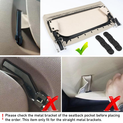 For BMW Seat Back Pocket Cover, Genuine Leather Backrest Back Seat Pocket Panel Cover Replacement Compatible with BMW 5 Series F10 F11 F07, 7 Series F01 F02(Off-White)| Jaronx