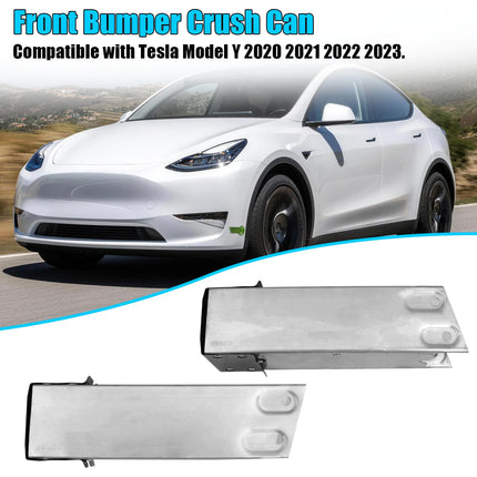 For Tesla Reinforcement Rail Extension Bracket Crush Can Replacement | For Model Y 148746200A 148746100A, Left and Right Front Bumper Subframe Crush Can for Model Y 2020-2023| Jaronx