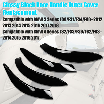 For BMW F30/F31/F36 4PCS Door Handle Cover 2013-18 Gloss Black| Jaronx