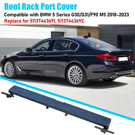 For BMW Roof Rack Port Cover for 5 Series G30/G31, 6'G32,7'G12 (Carbon Black), Painted Roof Rail Molding Trim Port Cap for BMW 530 540 640 740, Replace 51137443691, 51137443692| Jaronx