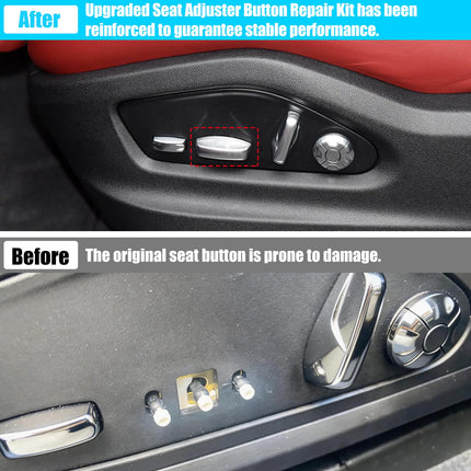 For Porsche Seat Adjustment Button Cover for Cayenne/Macan EV/Panamera/Taycan/911 (2019-2025),Driver/Passenger Seat Cushion Forward Memory Adjuster Switch Button Cover Replacement| Jaronx