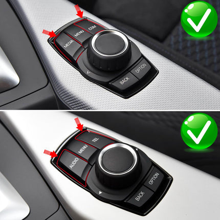 For BMW iDrive Button Replacement 10PCS | Multimedia iDrive Controler Button Kit Set for 1'F20/2'F22/3'F30 F31/4'F32 F33/X1 F48/X3 F25/X4 F26/X5 F15/X6 F16 Series| Jaronx
