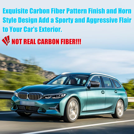 Carbon Fiber BMW Mirror Caps – G20/G22/G30/G11/G14 Clip-On Horn Covers 2Pcs| Jaronx