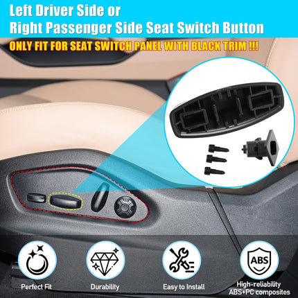 For Porsche Black Seat Adjustment Button Cover 2019-25 | Cayenne/Macan/Taycan | Jaronx