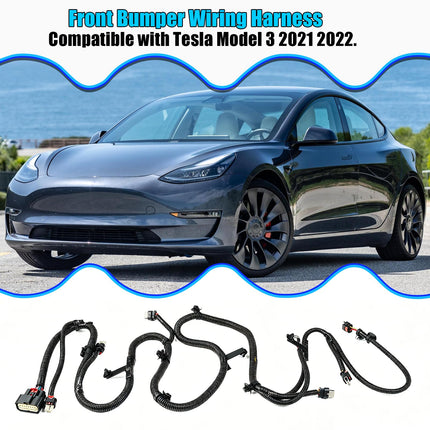 For Tesla Model 3 Front Bumper Parking Wiring Harness 2021-2022 | Front Bumper Park Sensor Wiring Harness Replacement for Tesla Model 3, Replace for 2067958-00-B 206795800B| Jaronx