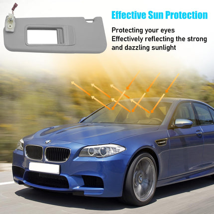 BMW 5 Series F10/F11 2010-2016 Left Sun Visor (with Mirror, Gray) | Jaronx
