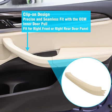 BMW X3 G01/X4 G02 Right Door Handle Cover, 1PCS Front/Rear Interior Outer Cover for X3 2017 - 2024/X4 2018 - 2024 | Jaronx