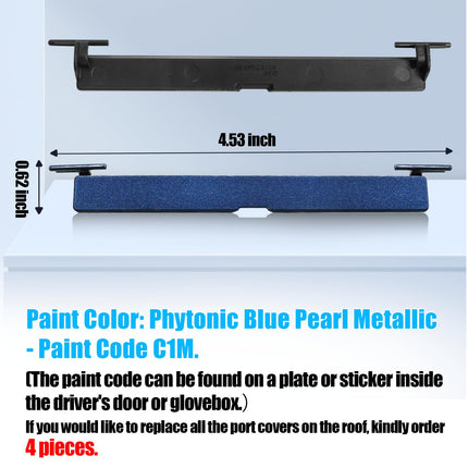 For BMW Roof Rack Port Cover for 5 Series G30/G31,6' GT G32,7' G12, Roof Rack Molding Port Cap for BMW 530 540 640 740, 51137443691 51137443692(Phytonic Blue) | Jaronx