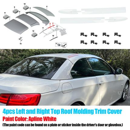 BMW E93/F33/F83 Roof Hinge Cover 4-Pc Alpine White | 54377184037-48 | Jaronx