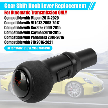For Porsche Gear Shift Knob Compatible with Macan 2014-2020/911 GT3 2008-2017/ Boxster 2009-2015/ Cayman 2010-2015/ Panamera 2010-2016/718 2016-2021, Gear Shifter Knob Lever(Red)| Jaronx