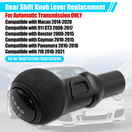 For Porsche Gear Shift Knob Compatible with Macan 2014-2020/911 GT3 2008-2017/ Boxster 2009-2015/ Cayman 2010-2015/ Panamera 2010-2016/718 2016-2021, Gear Shifter Knob Lever(White)| Jaronx