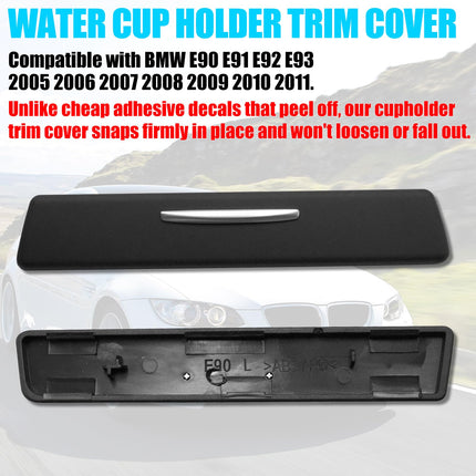 Black Left Cup Holder Trim BMW E90-93 | Jaronx
