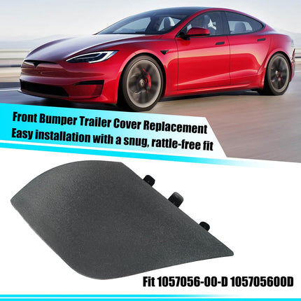 Tesla Model S/X 2016-2021 Front Bumper Trailer Hook Cover (Black) | Jaronx