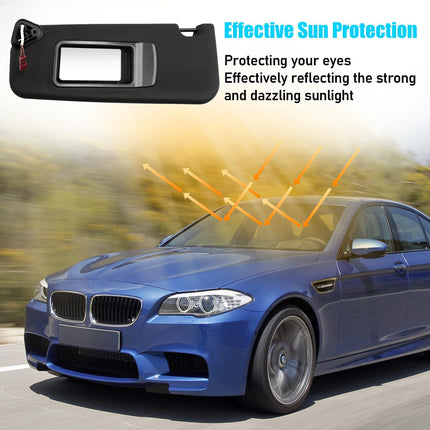 For BMW E90/E91/E84 Sun Visor Left 2005-15 w/ Mirror 51167252009 (Black)| Jaronx