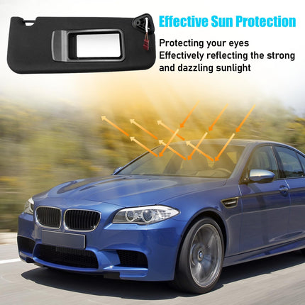 For BMW E90/E91/E84 Sun Visor Right 2005-15 w/ Mirror 51167252010(Black)| Jaronx