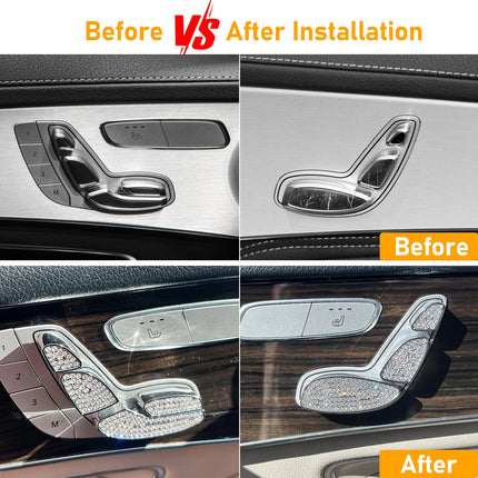 Mercedes Benz Bling Seat Adjust Button Covers & Door Lock Covers for W205, X253, C253, GLC Class | Jaronx