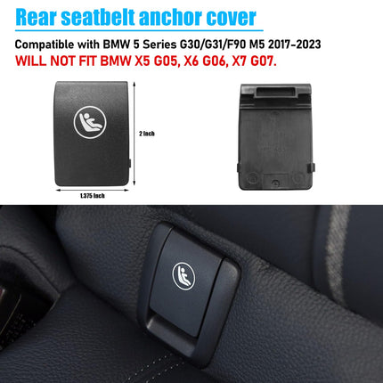 BMW 5 Series G30/G31/F90 M5 2017-2023 Child Seat Anchor Cover (Black) | Jaronx