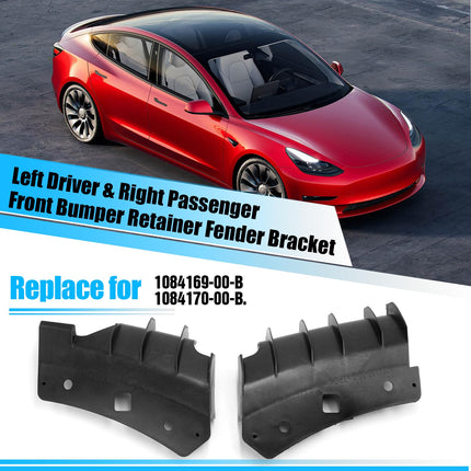 For Tesla Model 3 Front Bumper Bracket 2017-2023 1084169-00-B 1084170-00-B, Left Driver & Right Passenger Front Bumper Retainer Fender Bracket for Tesla Model 3 Accessories| Jaronx