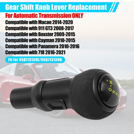 For Porsche Gear Shift Knob Compatible with Macan 2014-2020/911 GT3 2008-2017/ Boxster 2009-2015/ Cayman 2010-2015/ Panamera 2010-2016/718 2016-2021, Gear Shifter Knob Lever(Yellow)| Jaronx