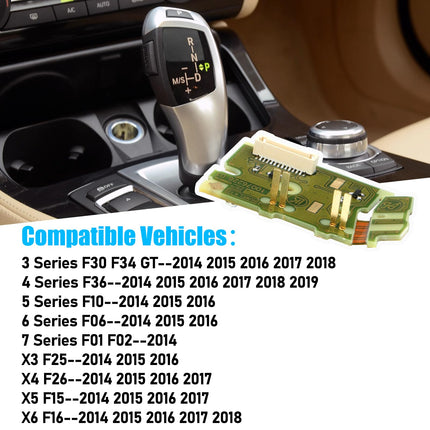 LED Gear Shift Circuit Board for BMW F30 F34 F36 F10 F06 F01 F25 F26 F15 F16 – Plug-and-Play Chip| Jaronx