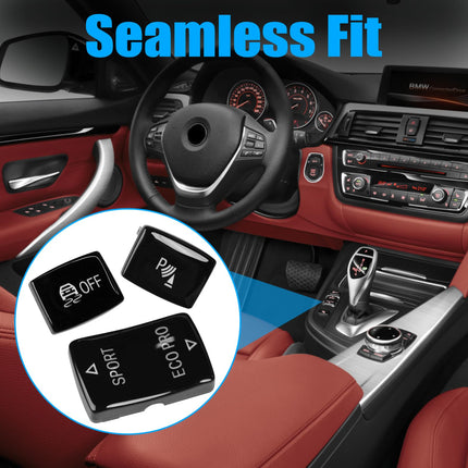 For BMW Glossy Black Gear Mode Button Cover 2012-19 F20-F36 | 3PCS  | Jaronx