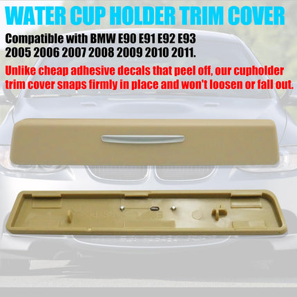 Beige Left Cup Holder Trim BMW E90-93 | Jaronx