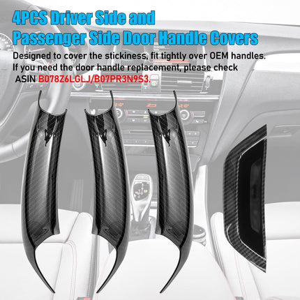 Carbon Fiber Door Handle Covers for BMW X3 F25 & X4 F26 – 4Pcs Snap-On Set | Jaronx
