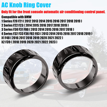 Gun-Finish BMW AC Knob Rings 1-4 X1 X2 | Jaronx
