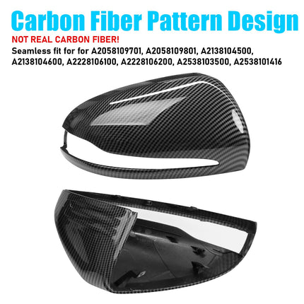 Mercedes Benz Mirror Cover for C Class W205/E Class W213/S Class W222/GLC X253,Carbon Fiber Pattern | Jaronx