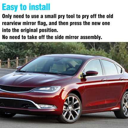 2015 - 2017 Chrysler 200 Side Mirror Trim Cover, Driver Left Chrome Corner Molding 5NJ511XFAB Replacement for Chrysler 200 Accessories | Jaronx