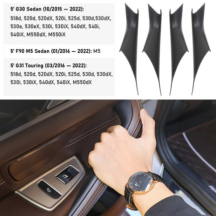 BMW 5 Series G30/G31 Door Handle Covers (2017-2022)4PCS,Black | Jaronx