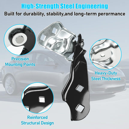 For Tesla Model 3 Hood Hinges 2017-2023 Driver Passenger Side 2PCS,Left Driver Right Passenger Side Engine Hood Bonnet Hinge Bracket Replacement for Tesla Model 3 1098792-00-D and 1098793-00-D| Jaronx