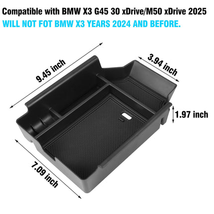 2025 BMW X3 G45 Console Organizer, Refresh Center Console Storage Tray for BMW X3 Accessories | Jaronx