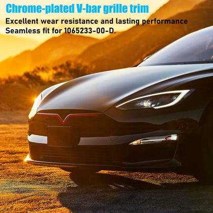 2016-2021 Tesla Model S Front Bumper Chrome Trim Molding Replacement 1065233-00-D| Jaronx