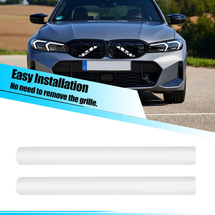 For BMW V Brace Cover for 3 Series G20 Sedan /G21 Touring 2019-2024 330i 330e M340i,Grille Insert Trims V Bar Brace Wrap Covers Compatible with BMW Front Grill Insert Stripes(White)| Jaronx