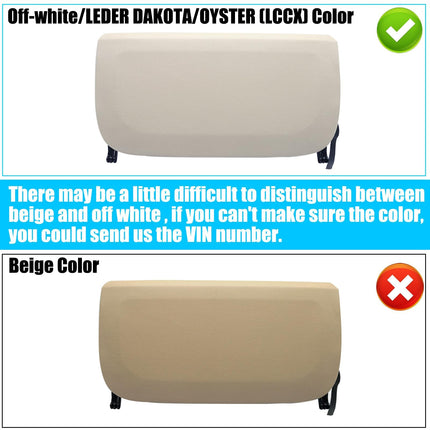 For BMW Seat Back Pocket Cover, Genuine Leather Backrest Back Seat Pocket Panel Cover Replacement Compatible with BMW 5 Series F10 F11 F07, 7 Series F01 F02(Off-White)| Jaronx