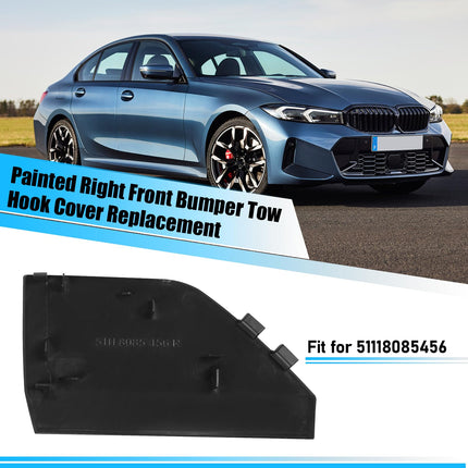 For BMW G20 LCI Tow Hook Cover 2023-2025 | Right Front Bumper Cap 51118085456 (Painted Black)| Jaronx