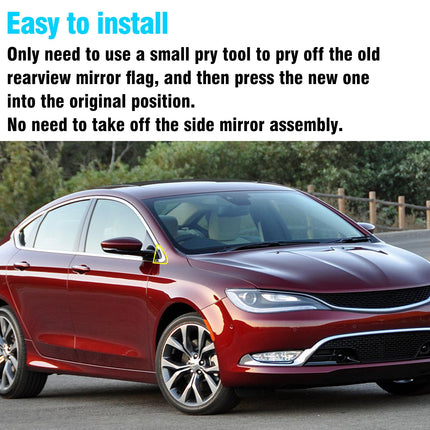 2015 - 2017 Chrysler 200 Passenger Right Side Mirror Trim Cover, Chrome Corner Molding 5NJ501XFAB Replacement for Chrysler 200 Accessories | Jaronx