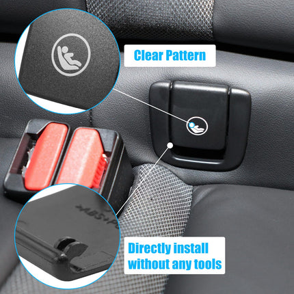 Volvo Child Seat Anchor Cover XC60 2018-2025, Rear Seat Buckle Anchor Cover (Black) | Jaronx