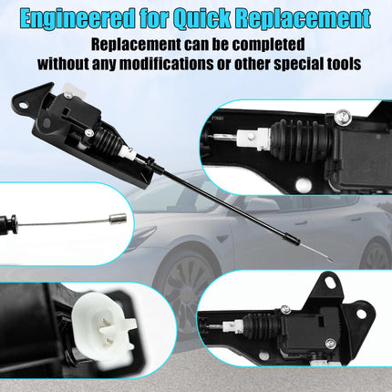 For Tesla Model 3 Front Hood Latch Actuator 2017-2022 Left &amp; Right 1098789-00-D 1098790-00-D,2PCS Driver Passenger Side Frunk Bonnet Hood Latch Lock Actuator Release w/ Cable for Tesla Model 3| Jaronx