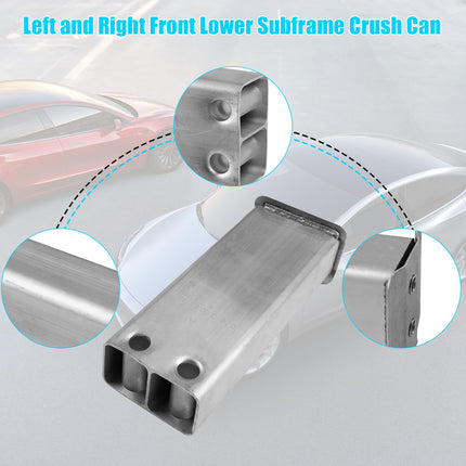 For Tesla Reinforcement Bar Rail Extension Bracket Crush Can Replacement for Model 3 2017-2025/Model Y 2020-2024 1109193-00-C, Left and Right Front Lower Subframe Crush Can| Jaronx