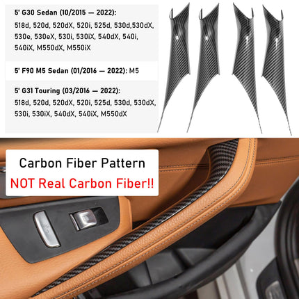 BMW 5 Series G30/G31 Carbon Fiber Pattern Door Handle Covers| Jaronx