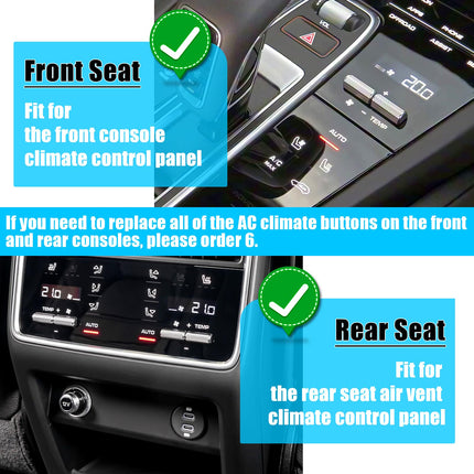 For Porsche Cayenne Climate AC Button 9Y0919610DOV3 2018-23 – Front & Rear Snap-On| Jaronx