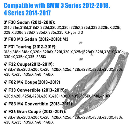 For BMW F30/F32 Door Handle Carbon Fiber 2012-2018 | 320i 328i 330i 335i 428i 435i| Jaronx