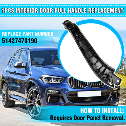 For BMW X3/X4 Door Handle Right 2017-24 | Black 51427473190| Jaronx