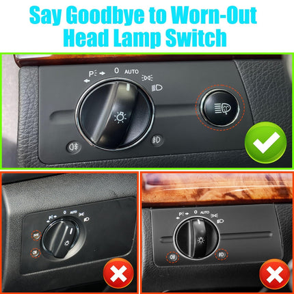 Mercedes Benz E Class W211 Headlight Switch Cover Stick-on (2003-2008) OE 2115450104 (B Model) | Jaronx