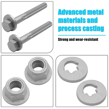 For Tesla Model S/X Front Lower Control Arm Bolt Replacement, M14x2.00x114 [10.9] - G720 2007106 Cam Suspension Bolt Assy for Tesla Model S 2012-2021, X 2016-2020 (2PCS)| Jaronx