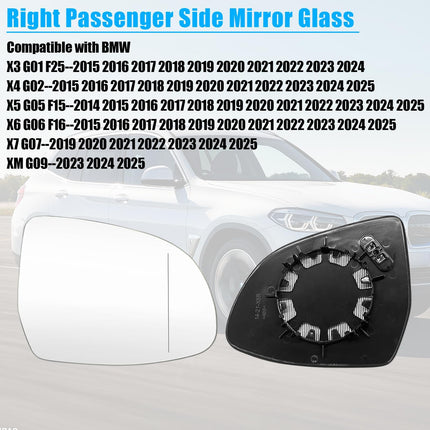BMW Heated Mirror Glass Right Passenger | X3-X7/XM 2014-25 Non-Dimming – Jaronx