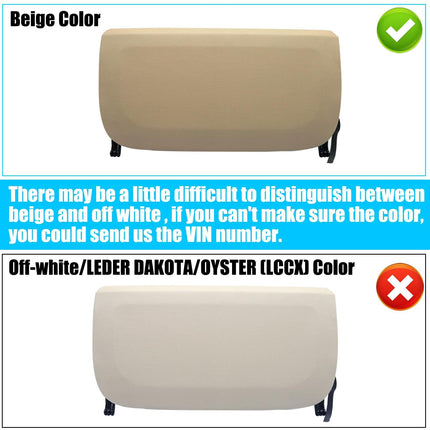 For BMW Seat Back Pocket Cover, Genuine Leather Back Seat Pocket Panel Covers Backrest Replacement Compatible with BMW 5 Series F10 F11 F07, 7 Series F01 F02 (Beige)| Jaronx